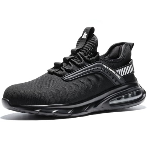 Furuian Steel Toe Shoes for Men Women Lightweight Cushion Sneakers Slip Resistant Safety Work Shoes Indestructible Sneakers