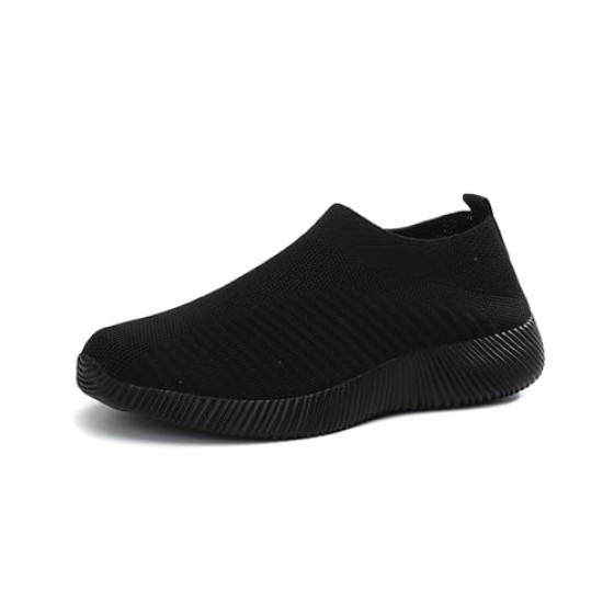Womens Slip On Sneakers Walking Tennis Shoes Lightweight Breathable Comfortable Gym Workout Athletic Shoes