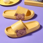 Cartoon Decor Pillow Slides, Soft Sole Platform Slip On EVA Shower Slides, Non-slip Summer Beach Slides