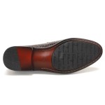 Mens Leather Tassel Shoes, Classic Formal Crocodile Printed Tassel Business Dress Shoes Party Loafers for Men
