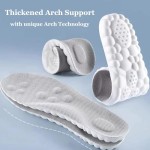 2 Pair 4D Cloud Technology Insole Super Soft Comfort Insoles | U-Shape Memory Foam Insoles, 4D Cloud Insole for Women Men Shock-Absorbing Foot Support Insoles