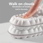 2 Pair 4D Cloud Technology Insole Super Soft Comfort Insoles | U-Shape Memory Foam Insoles, 4D Cloud Insole for Women Men Shock-Absorbing Foot Support Insoles