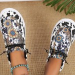 Plus-Size Knit Slip-On Sneakers - Lightweight Platform Casual Shoes with Soft Sole