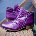 Orthopedic Boots Women's Vintage Casual Ankle Boots Leather Round Toe Side Zipper Booties Retro V Cut Combat Boots Comfortable Chunky Low Heel Short Boots Flats Walking Fall Winter Shoes