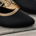 Women's Flats Shoes Pointed Toe Knit Casual Ballet Flats Comfortable Dressy Mary Jane Flat Office Work Dress Shoes