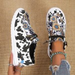 Plus-Size Knit Slip-On Sneakers - Lightweight Platform Casual Shoes with Soft Sole