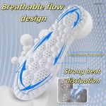 Insoles for Women Man,Cloud Soles for Men Women,4D Cloud Soles for Men,Anti Fatigue, Shock Absorption, Foot Pain Relief (Gray, S)