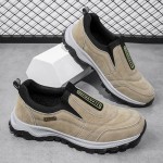 Men's Walking Shoes Waterproof Hiking Shoes Slip on Orthopedic Sneakers Outdoor Non Slip Shoes Casual Trail Shoes