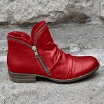 Ankle Boots for Women Arch Support Boots Side Zipper Vintage Leather Damping Shoes Flat Heel Booties Wide Width Orthopedic Comfortable Slip On High Top Business Dress Oxford Boot