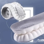 Generic 4D Cloud Technology Insole,New Super Soft Comfort Insoles,4D Sports Memory Foam Insoles Soft Foot Protection Cloud Feeling Insole (Gray, Men 11.5-12.5/Women 13-14)