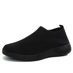 Womens Slip on Walking Shoes Comfort Breathable Workout Shoes Non-Slip Tennis Running Sneakers Knit Upper